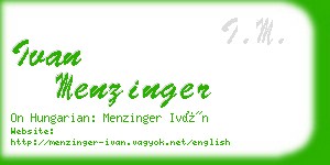 ivan menzinger business card